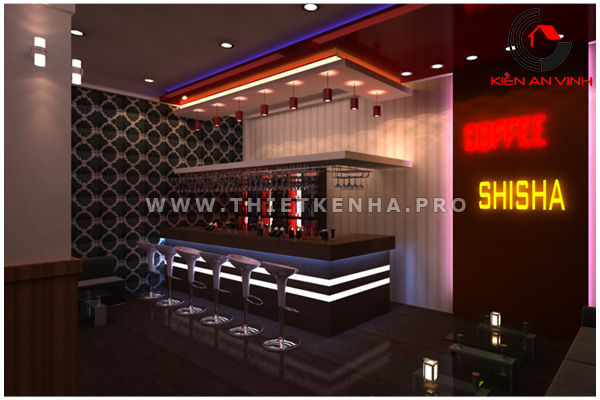 thiết kế quán cafe shisha 2