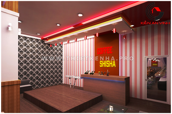 thiết kế quán cafe shisha 4