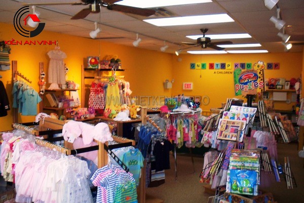 thiết kế shop thời trang trẻ em