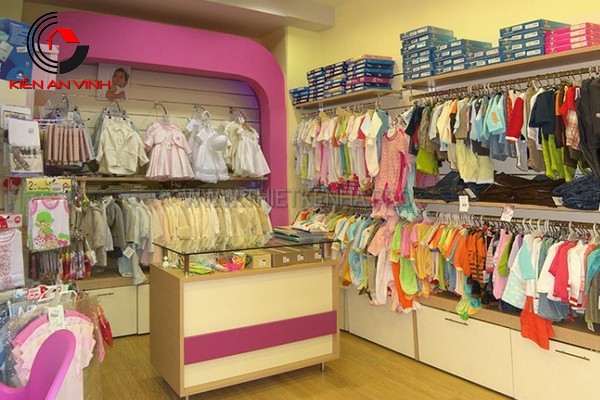 thiết kế shop quần áo trẻ em
