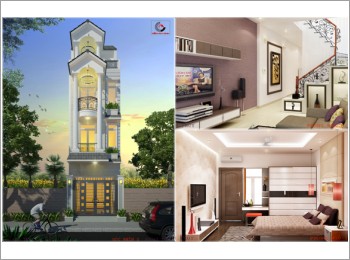 Thiết kế nhà phố anh Thủy quận 9