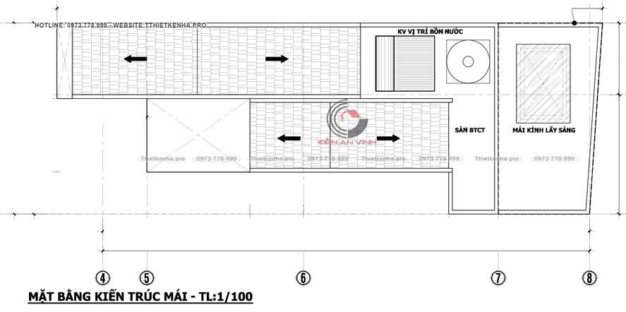 mẫu nhà 3 tầng có thang máy